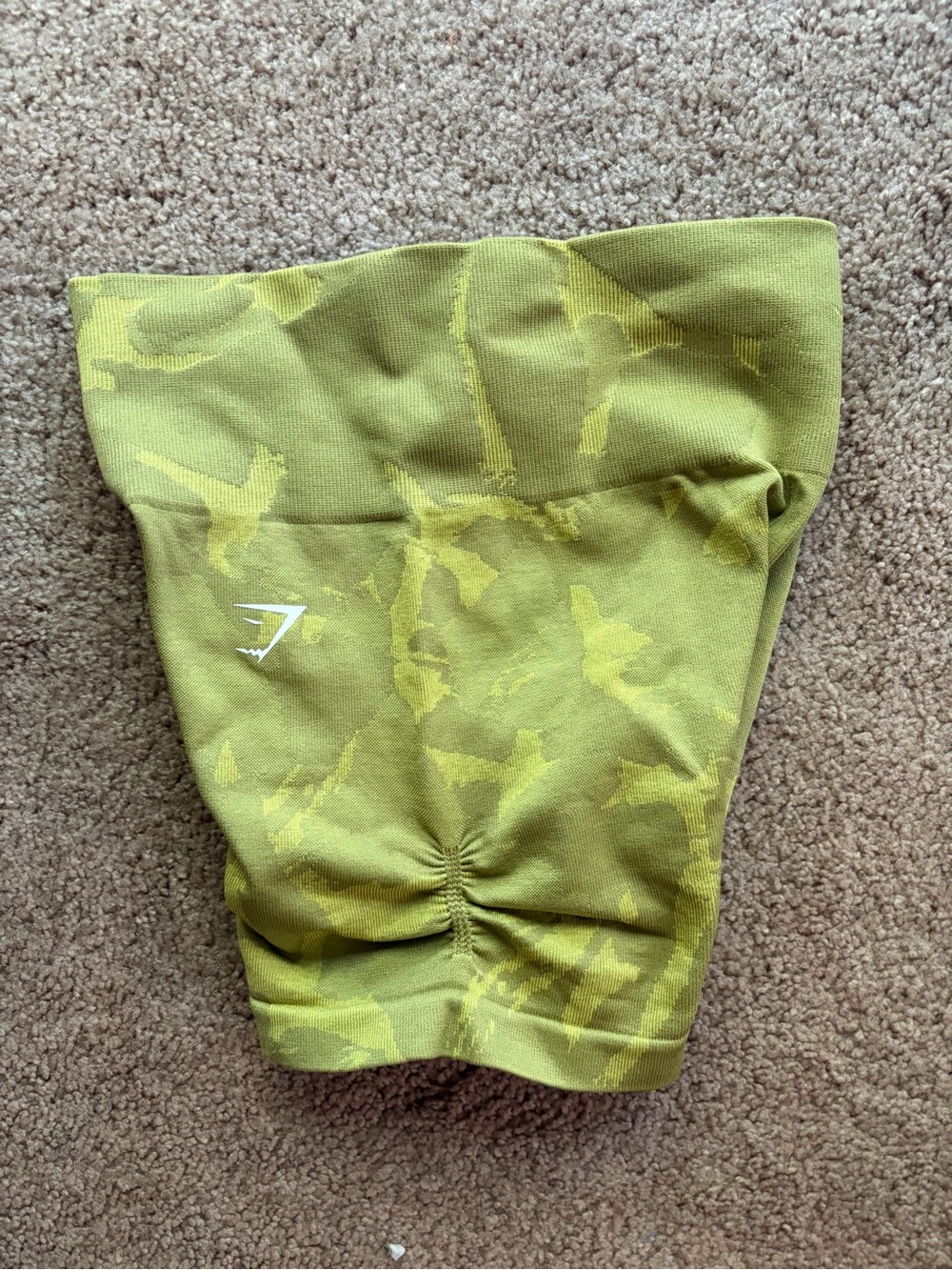 Gymshark Adapt Seamless Camo Savannah Griffin Green Active Tight Bike Shorts XS - Picture 4 of 8